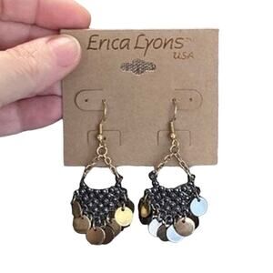 chandelier earrings gunmetal